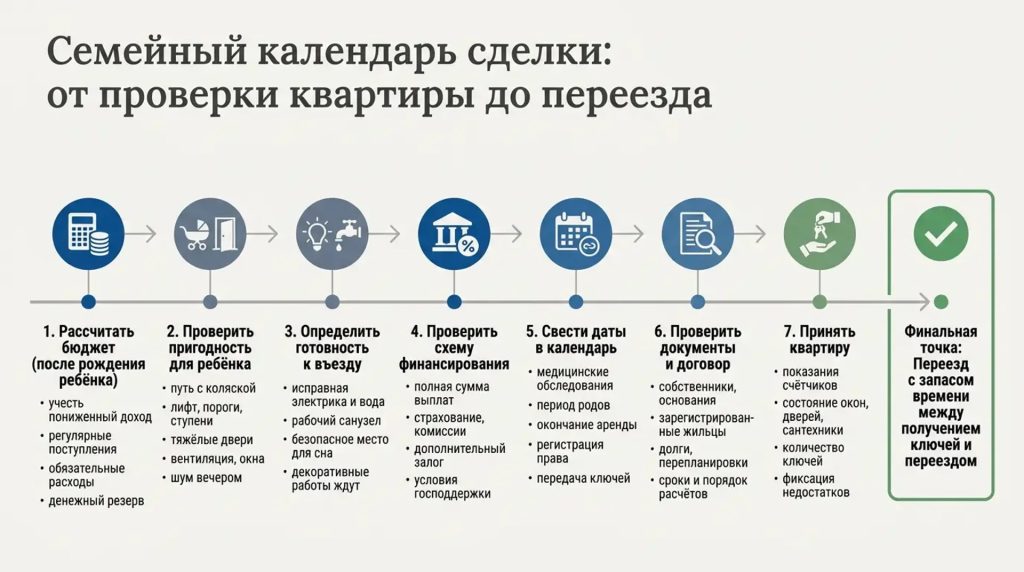 Семейный календарь сделки: от проверки квариры до переезда